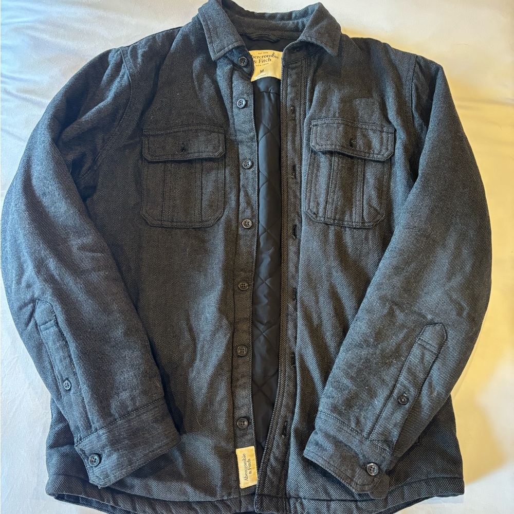 Abercrombie & Fitch Black Lightweight Utility Jacket